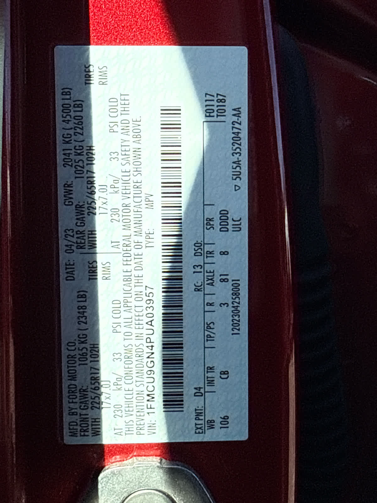 2023 Ford Escape Active