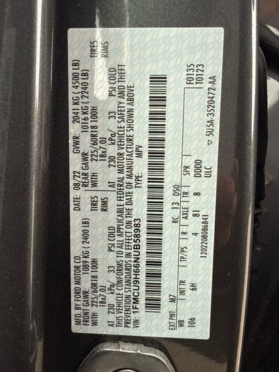 2022 Ford Escape SEL