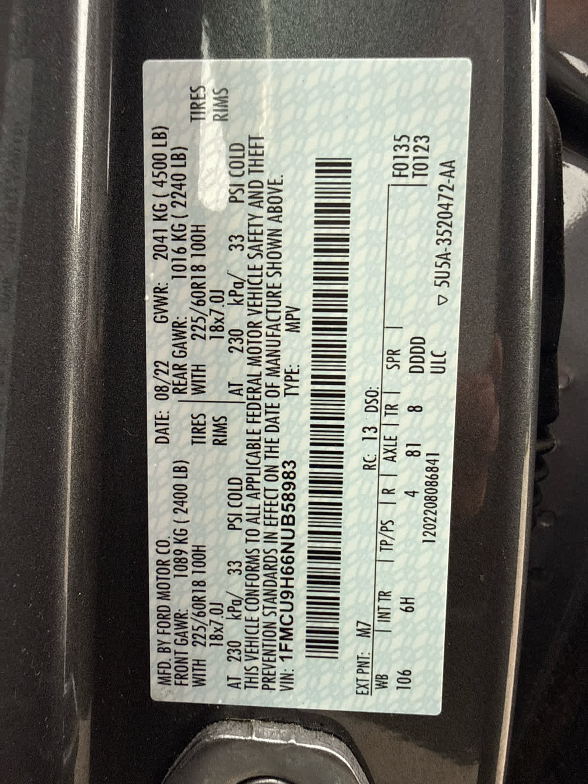2022 Ford Escape SEL