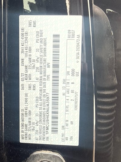 2022 Ford Escape SEL