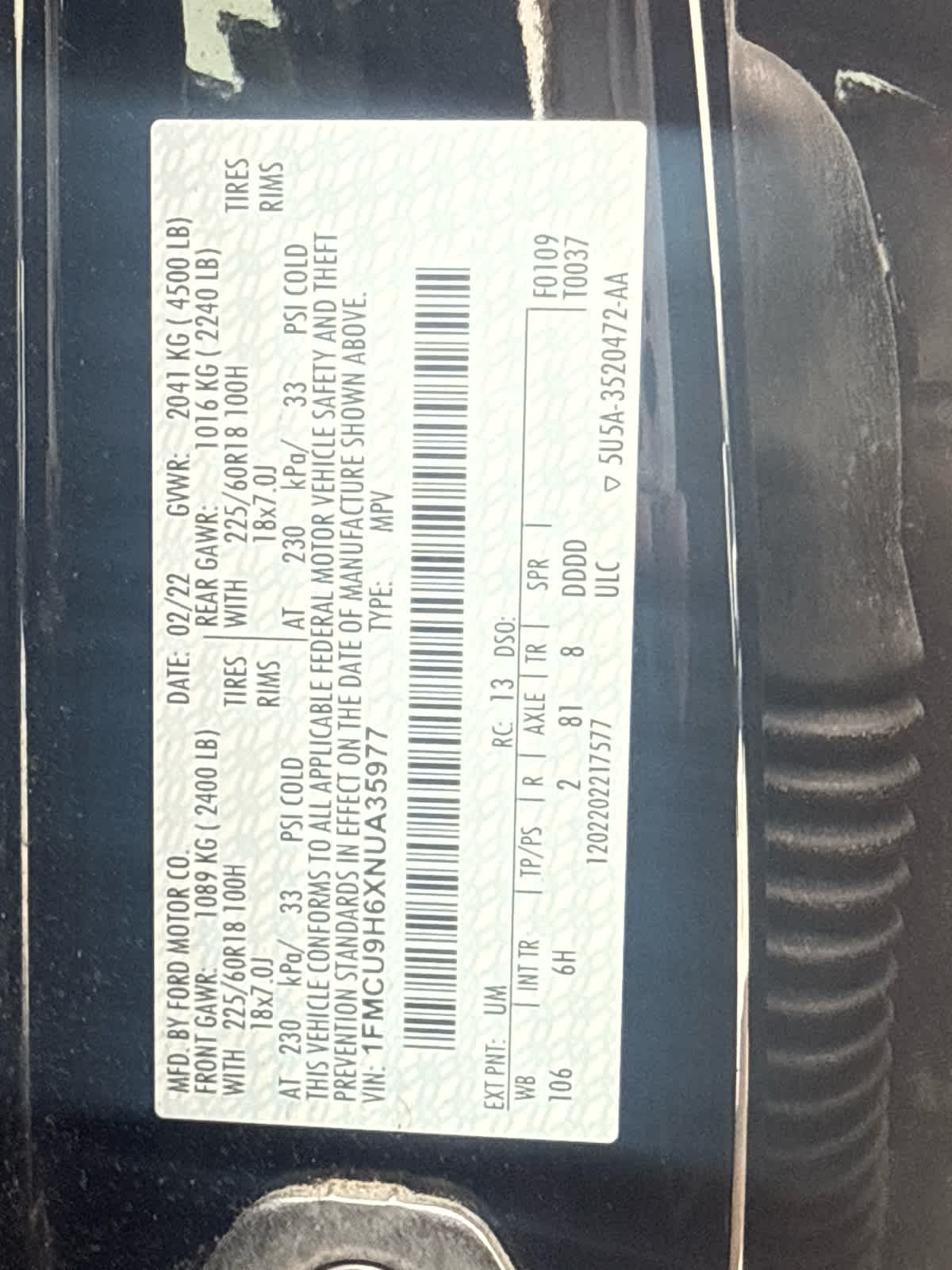 2022 Ford Escape SEL