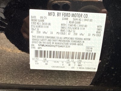 2026 Ford Explorer Active w/200A Pkg