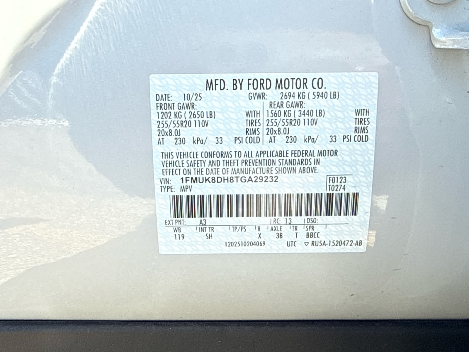 2026 Ford Explorer Active w/200A Pkg