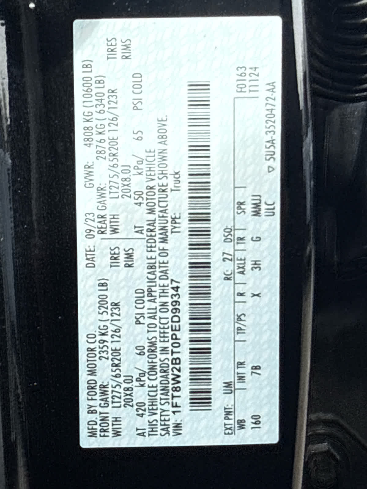 2023 Ford Super Duty F-250 Pickup Platinum