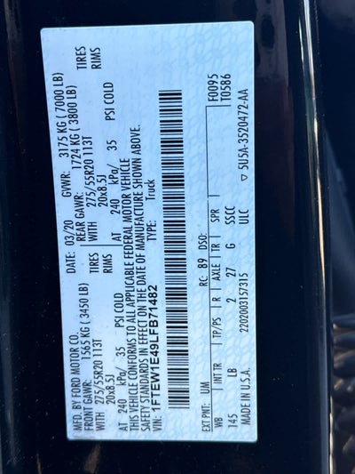 2020 Ford F-150 LARIAT