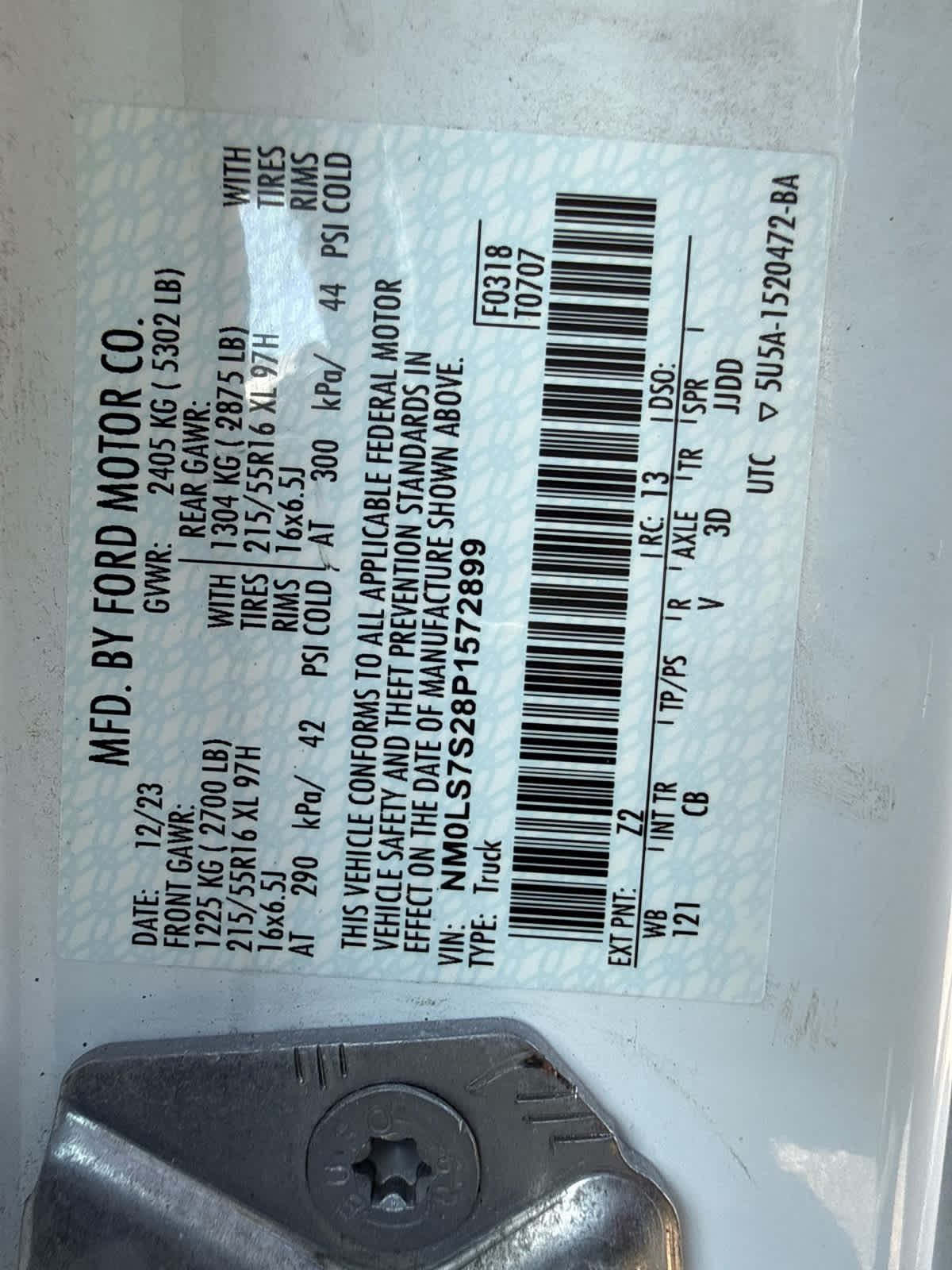 2023 Ford Transit Connect Van XL