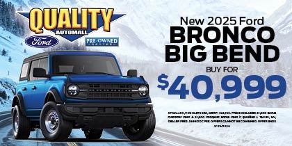 New 2025 Ford Bronco Big Bend