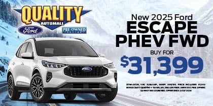 New 2025 Ford Escape PHEV FWD