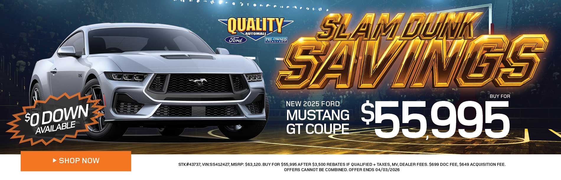 New 2025 Ford Mustang GT Coupe Buy for $55,995