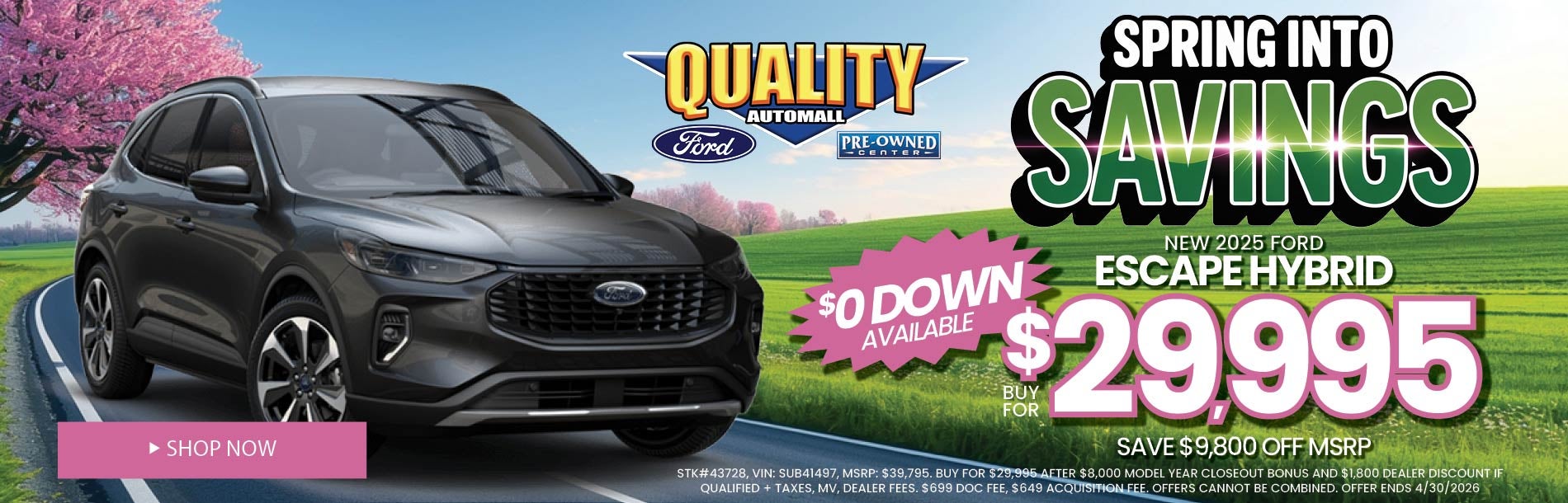 NEW 2025 FORD ESCAPE HYBRID BUY FOR $29,995