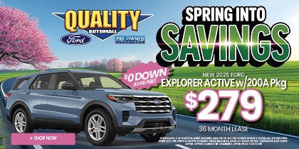 NEW 2025 FORD EXPLORER ACTIVE w/200A Pkg $279/36 MONTH LEASE