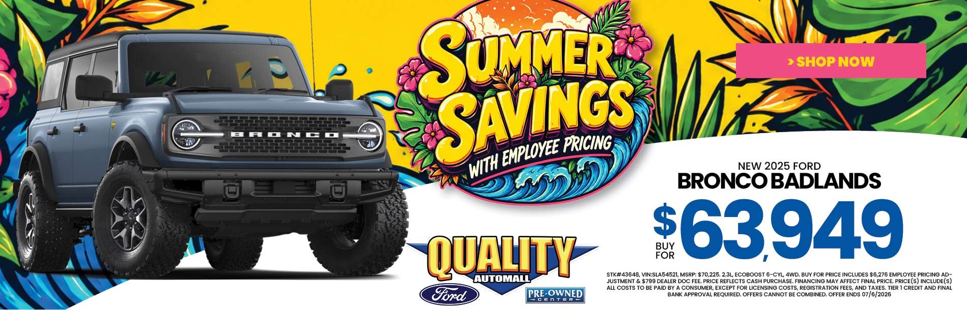 New 2025 Ford BRONCO Badlands Buy for $63,949