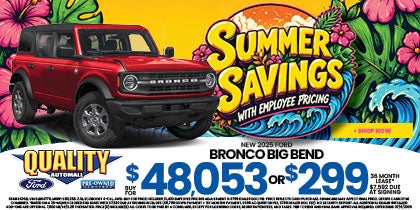 New 2025 Ford BRONCO BIG BEND Buy for $48,053