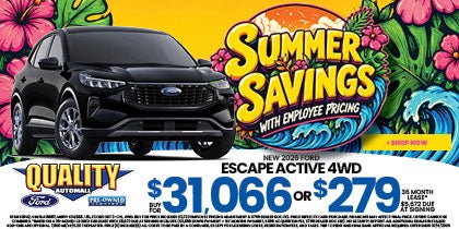 New 2026 Ford ESCAPE ACTIVE 4WD Buy for $31,066