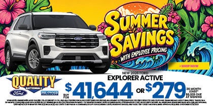 New 2026 Ford Explorer Active Buy for $41,644