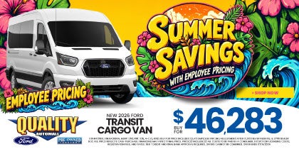 New 2026 Ford Transit Cargo Van Buy for $46,283