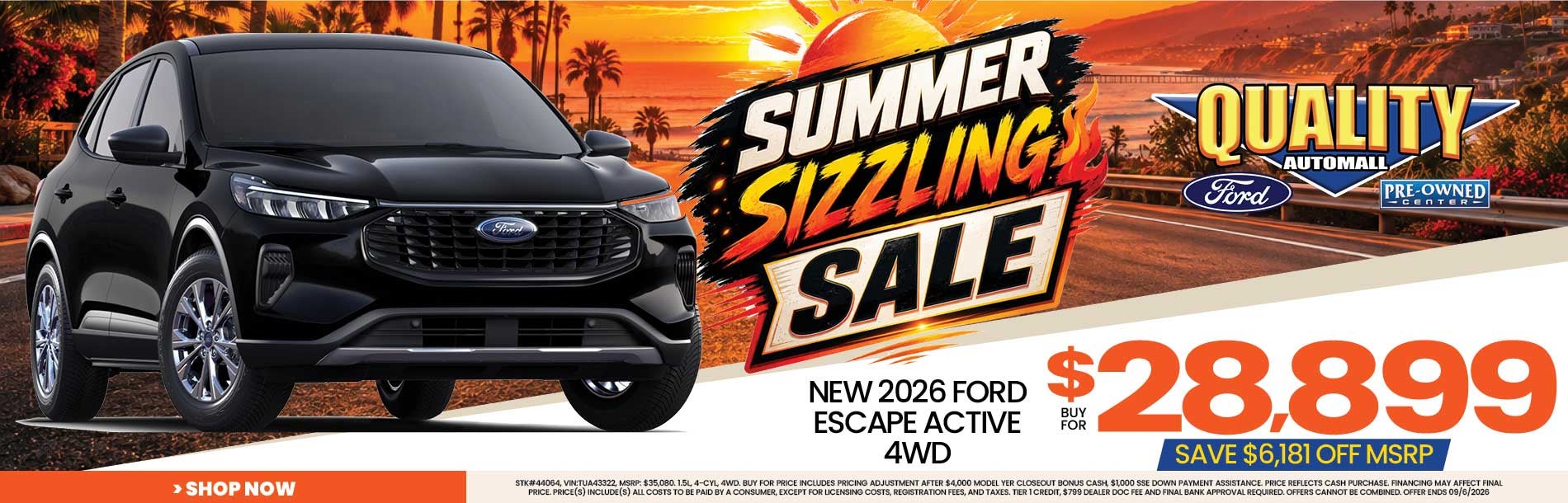 New 2026 Ford ESCAPE ACTIVE 4WD Buy for $28,899