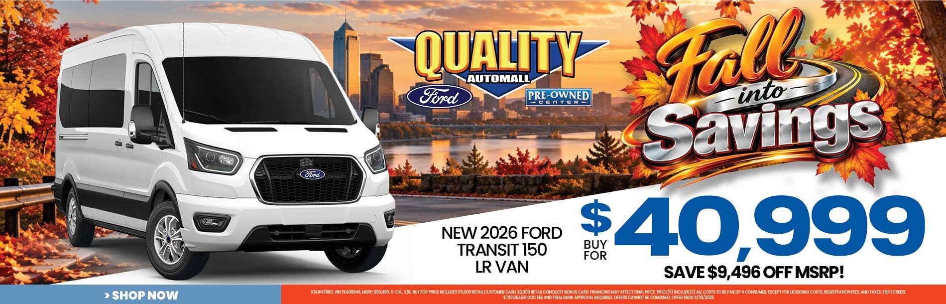 New 2026 Ford Transit 150 LR Van Buy for $40,999