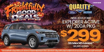 New 2026 Ford EXPLORER ACTIVE w/ 200A Pkg $299/36 Month