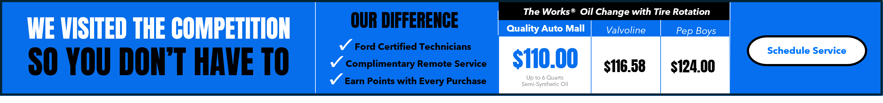 Dare to Compare Service Appointment